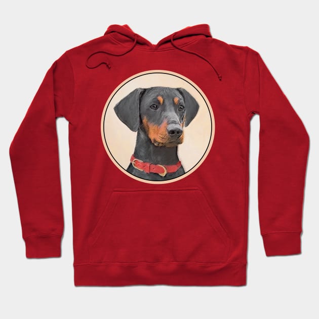 German Pinscher Painting Original Animal Art Hoodie by Alpen Designs